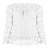 Crochet Flower Chiffion Lace Top