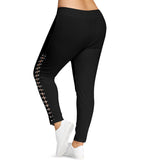 Lace Up Leggings With Grommet