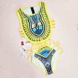 Wakanda African Print Bikini Swimsuit Set